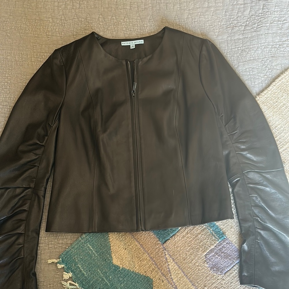 Antonio Melani black leather jacket